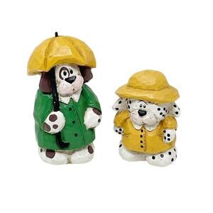 Midwest of Cannon Falls Dalmatian Dog Puppy Figurines Raincoat Umbrella Set